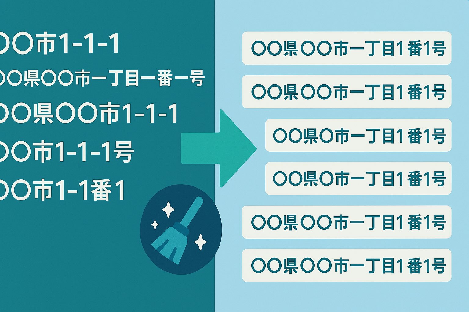住所データクレンジング記事のアイキャッチ画像