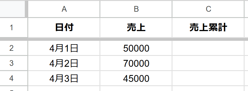 SCAN関数計算用の表データ